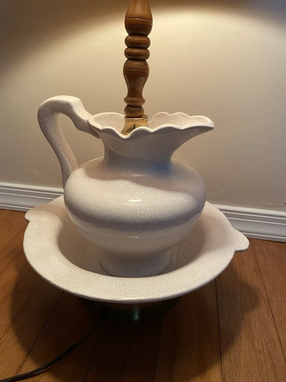 Vintage Teapot Lamp with Saucer and Cup 24